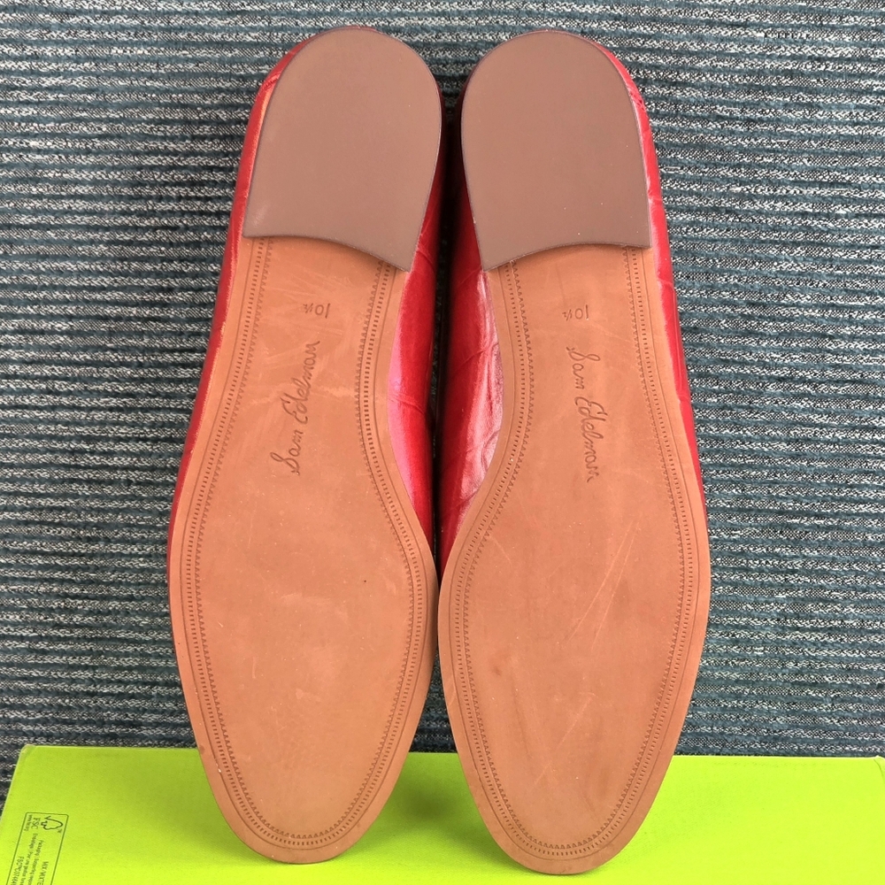 Sam Edelman Loraine, Red Croc Pattern Loafers NEW In Box 10.5M - Picture 13 of 16
